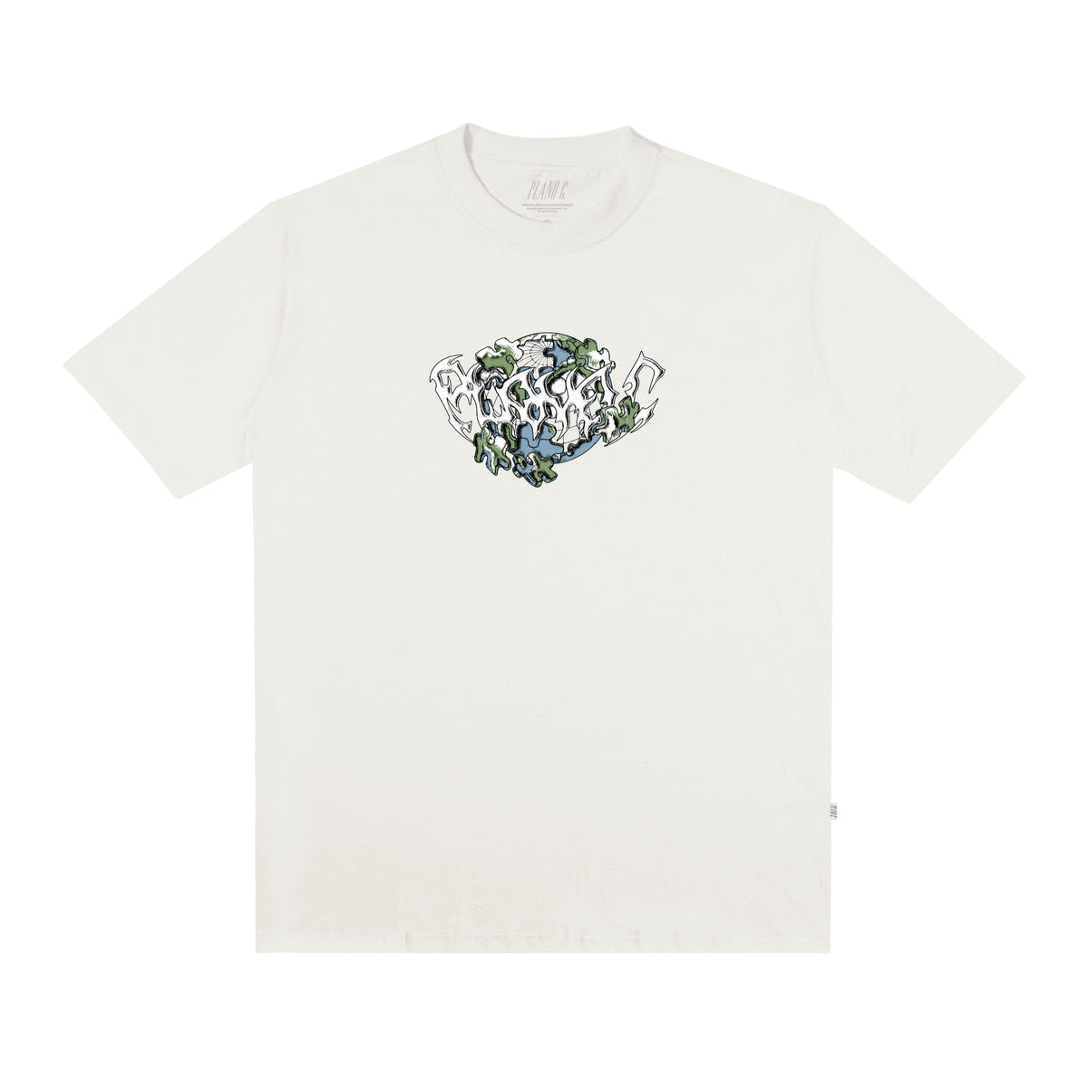 Camiseta Plano C Earth Puzzle Off White