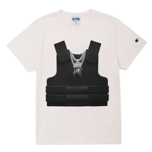 Camiseta Champion x Sufgang Bullet Proof  Off White