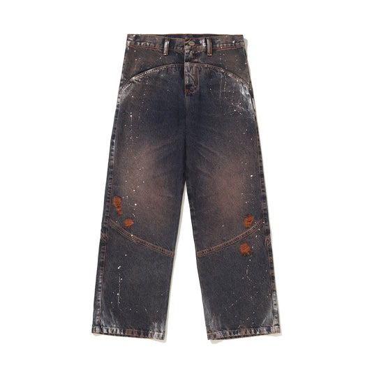 Calça Jeans "Painting Day" Cinza