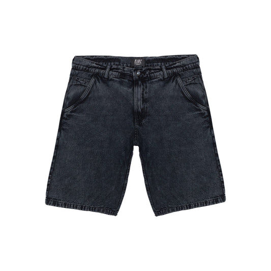 Bermuda Plano C Jeans Baggy Preto