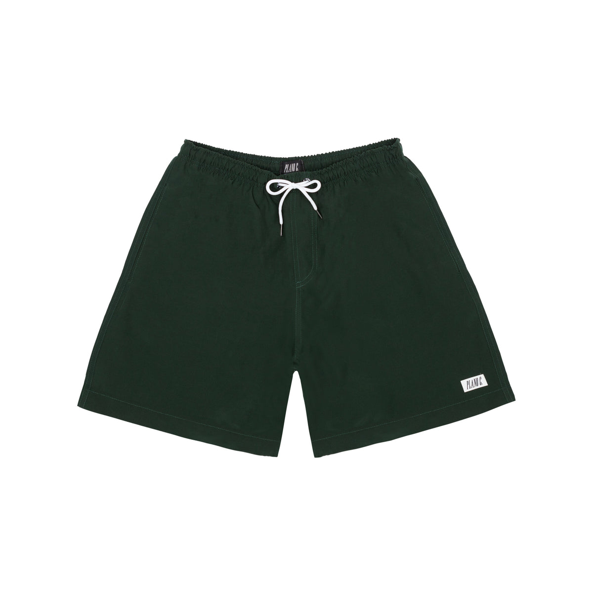 Shorts Plano C Logo Nylon Verde