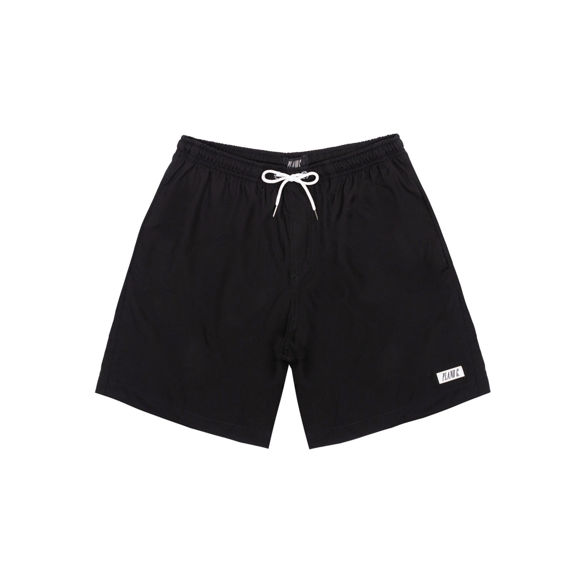 Shorts Plano C Logo Nylon Preto