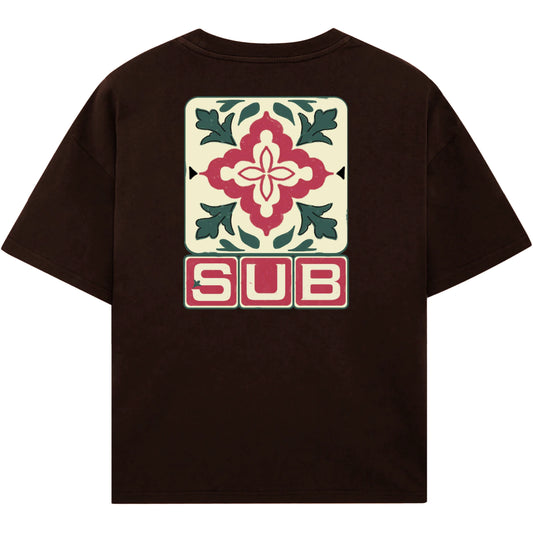 Camiseta Suburb Letter Marrom