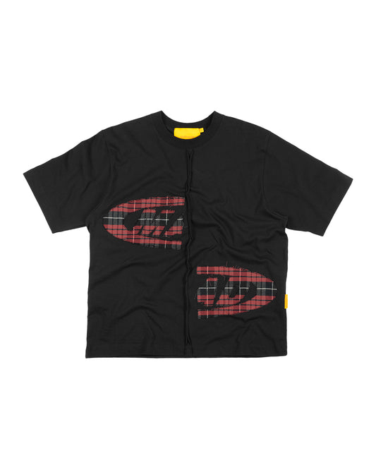 CAMISETA MAD PORTAL BORDADO XADREZ PRETO