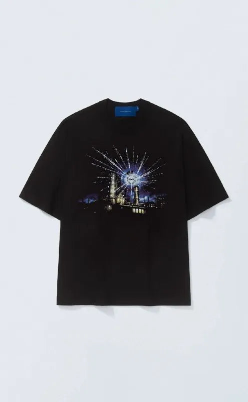CAMISETA QC FIREFLIES MANUFACTURER BOXY BLACK