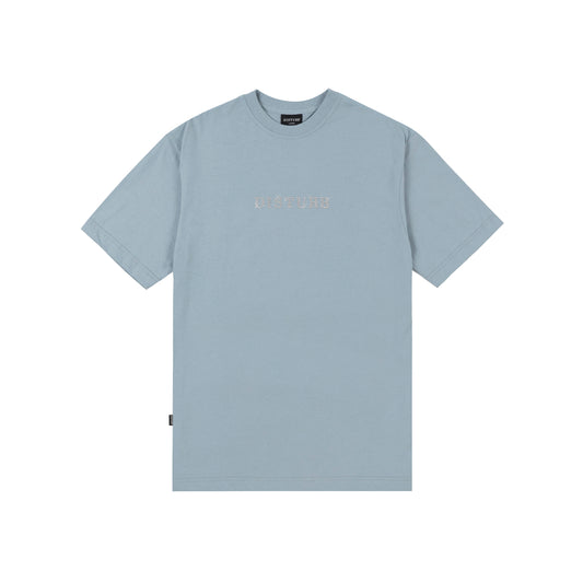 Camiseta Disturb Studded Logo In Light Blue