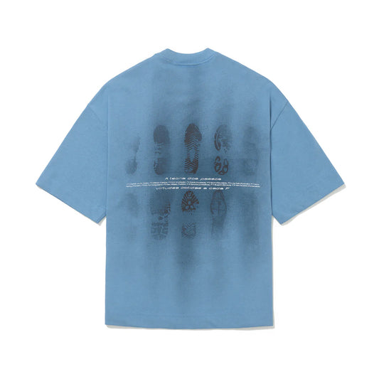 CAMISETA OVER "TEORIA DOS PASSOS" AZUL