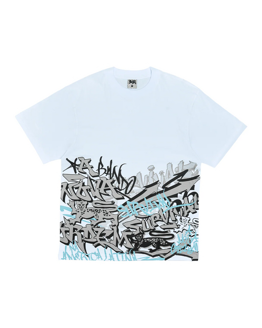CAMISETA SURVIVAL GRAFITTI BRANCA