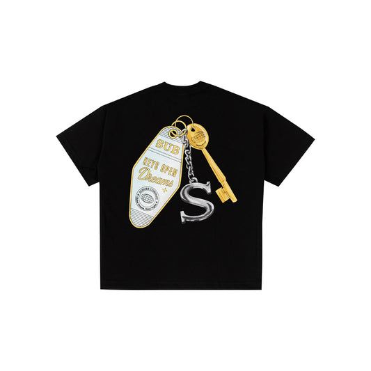 CAMISETA SUBURB KAYCHAIN BOXY PRETO