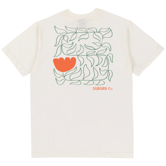 CAMISETA SUBURB REGULAR FLOWER OFF-WHITE