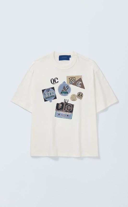 CAMISETA QC STAMPS BOXY OFF WHITE