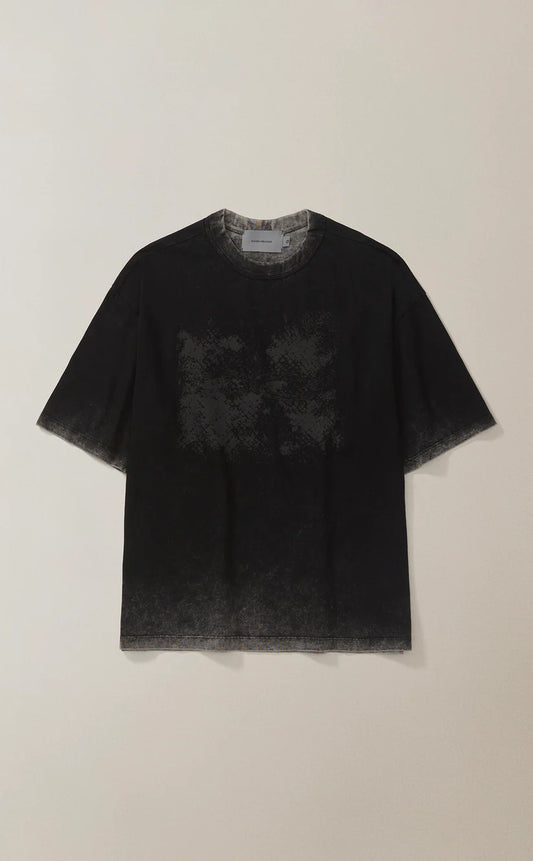 Camiseta QC Particulas Boxy Stoned Preto