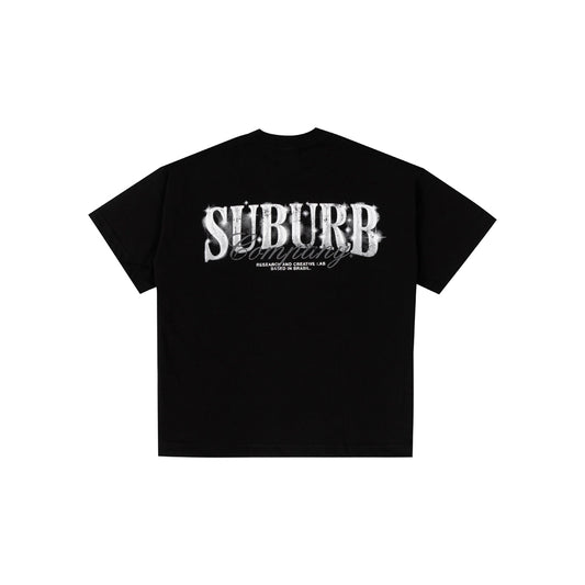 CAMISETA SUBURB VINTAGE LOGO BOXY PRETO