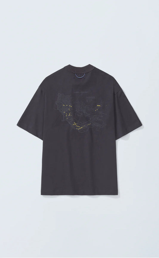 CAMISETA QC MAPS BOXY DARK GREY