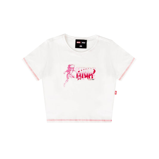 Baby Tee High Company x Marvel Rogue White