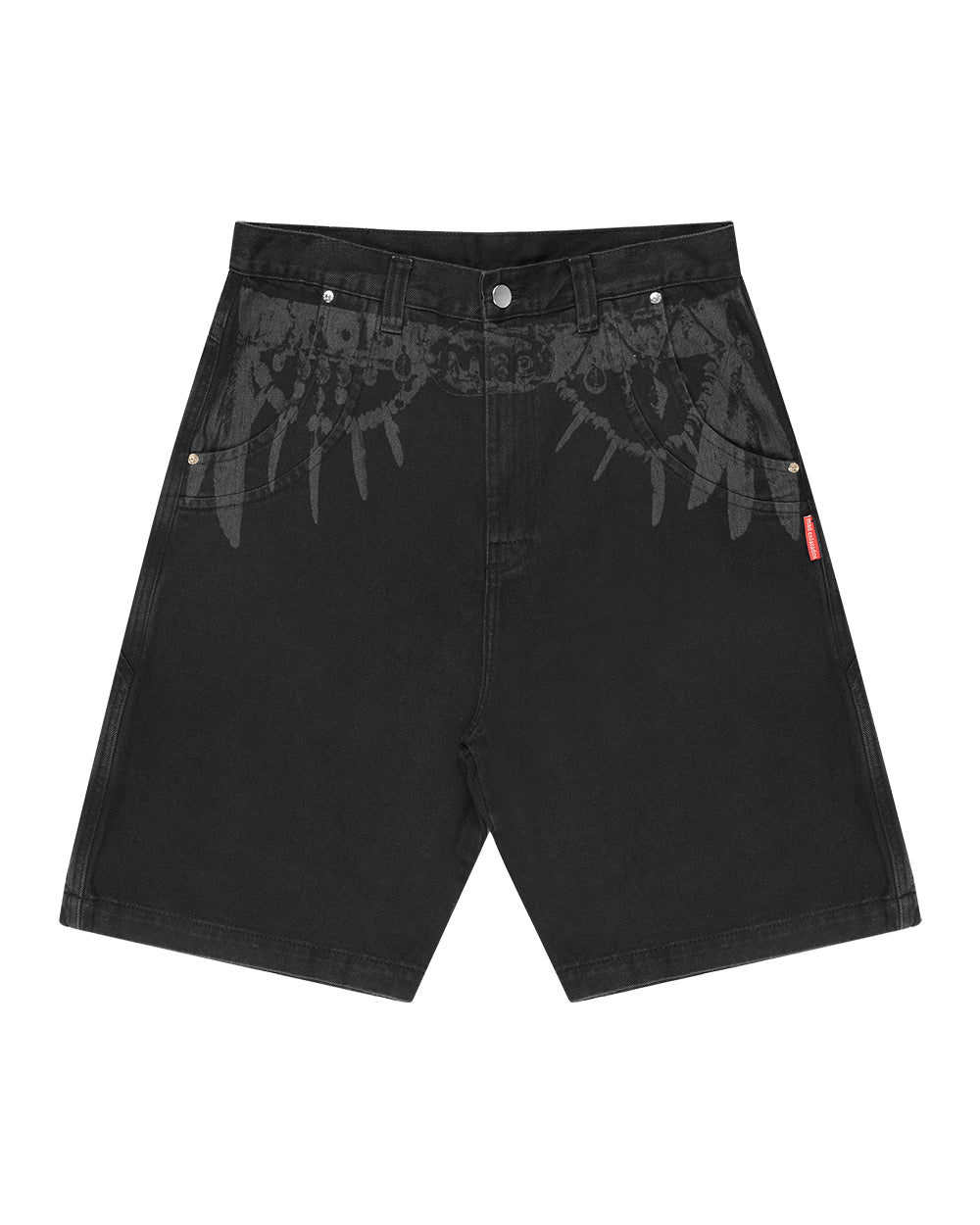Bermuda Jeans Curvilínea Cinto Tribal