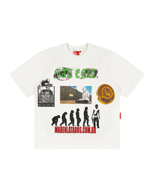 Camiseta Mad Whatsapp Gold Off White