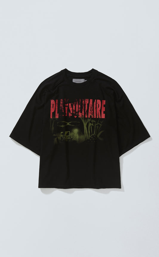 CAMISETA QC PIQUET PLAYSOLITAIRE OVERSIZED RAGLAN BLACK