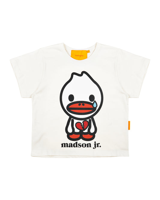 BABY TEE MAD MADSON JR. CORAZON PARTIDO OFF WHITE