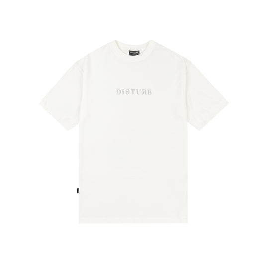Camiseta Disturb Studded Logo  In Off White
