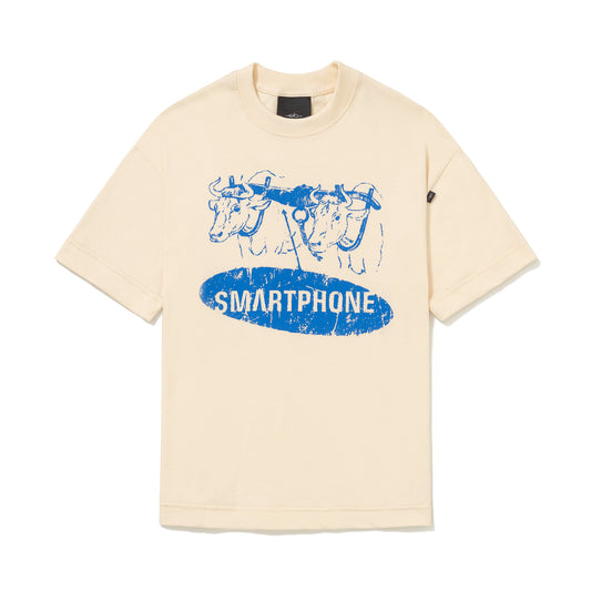 CAMISETA ELO REGULAR "SMARTPHONE" BEGE