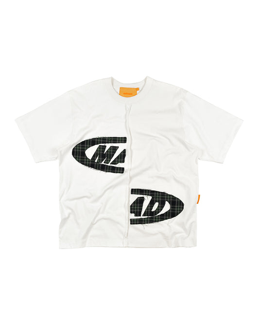CAMISETA MAD PORTAL BORDADO  XADREZ OFF WHITE