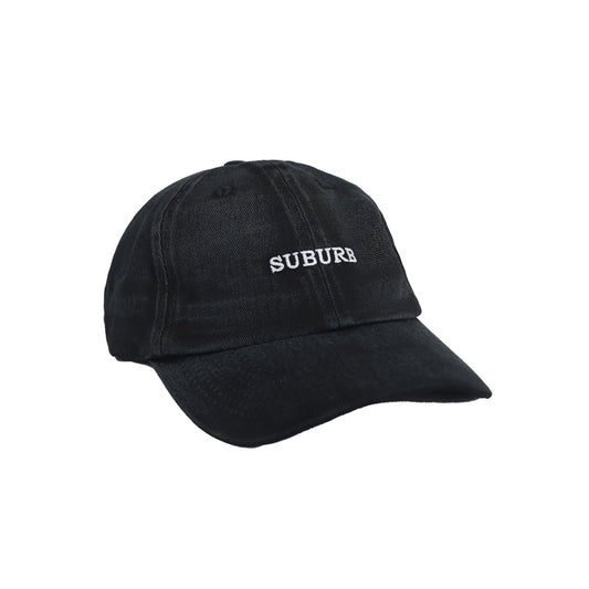 6-Panel Suburb Logo Washed Preto