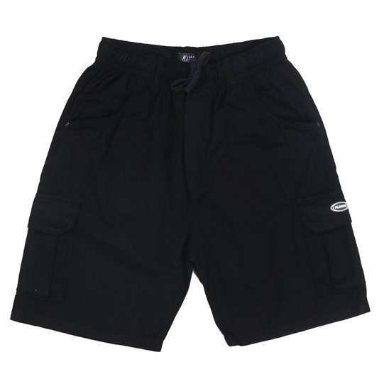 Bermuda Sarja Cargo Balão Plano C Preto