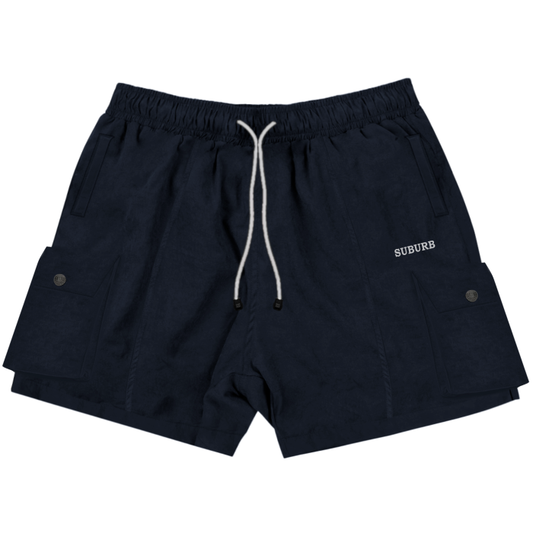 Short Suburb Cargo Reflective Azul