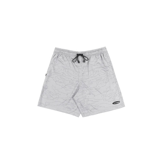 Shorts Disturb Outline Map Mesh In Grey