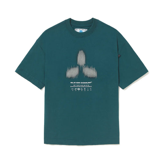 Camiseta Regular "3Dot" Verde Marinho