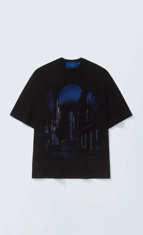 CAMISETA QC INDUSTRIES HALL BOXY BLACK