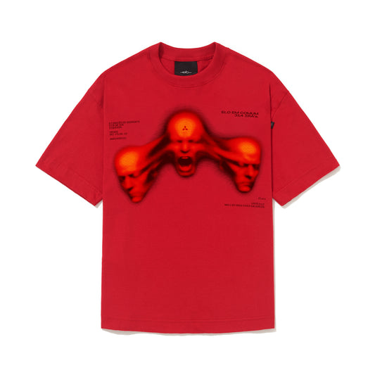 CAMISETA ELO REGULAR "RAGE" VERMELHO