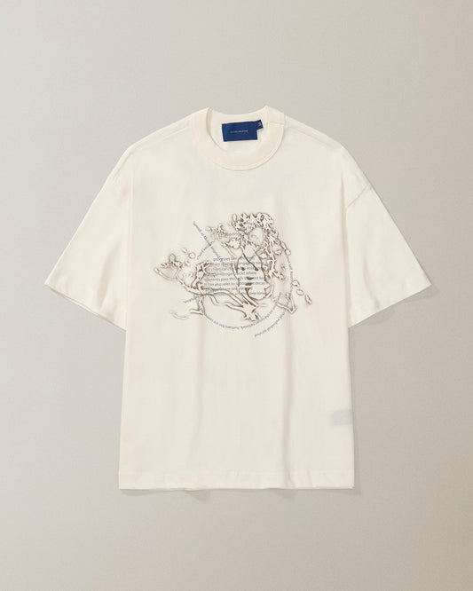 Camiseta QC Transmutação Boxy Off White