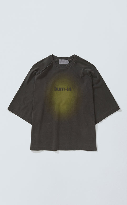 CAMISETA QC BURNIN OVERSIZED RAGLAN STONED ACID GREEN