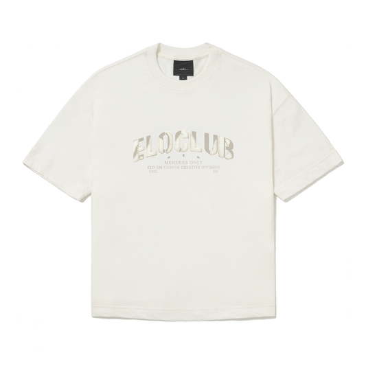 CAMISETA ELO OVER  MEMBERS ONLY  OFF WHITE