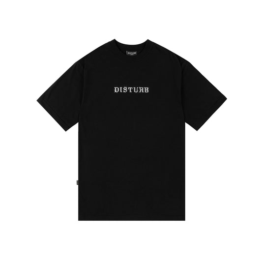 Camiseta  Disturb Studded Logo In Black