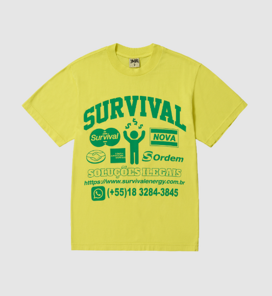 Camiseta Survival Soluções Amarela