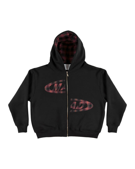 BLUSA MOLETOM PORTAL XADREZ PRETO